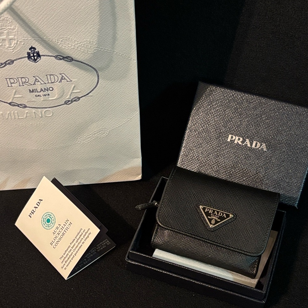 Prada Black Saffiano Leather Wallet
